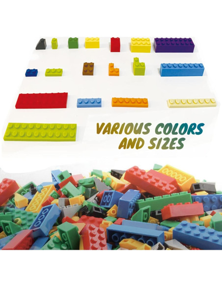 1500 Piezas Ladrillos de Construcción HUIZDQ Multicolor