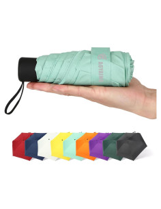 Paraguas Compacto GAOYAING Mini Ligero Turquesa UV 99%