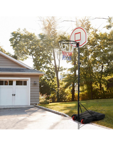 Aro de Baloncesto Portátil Yaheetech Ajustable 1.58-2.13m