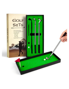 Juego de Bolígrafos de Golf Mini Juboury con Pelotas y Bandera