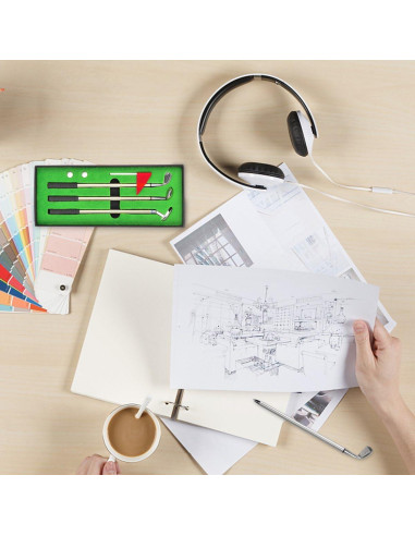 Juego de Bolígrafos de Golf Mini Juboury con Pelotas y Bandera