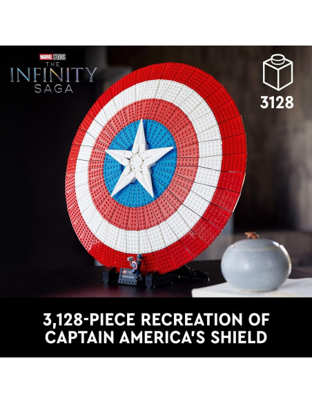 LEGO Marvel Escudo de Capitán América 76262 47 cm 3128 Piezas
