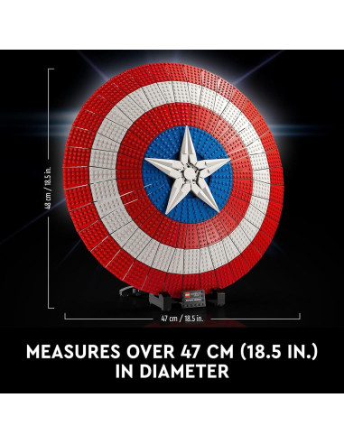 LEGO Marvel Escudo de Capitán América 76262 47 cm 3128 Piezas