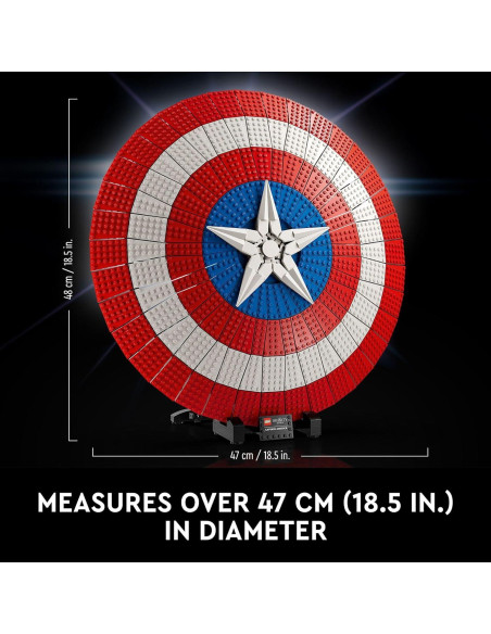 LEGO Marvel Escudo de Capitán América 76262 47 cm 3128 Piezas