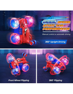 Coche RC Acrobático HCHILDHOOD 2.4GHz con Ruedas LED 2