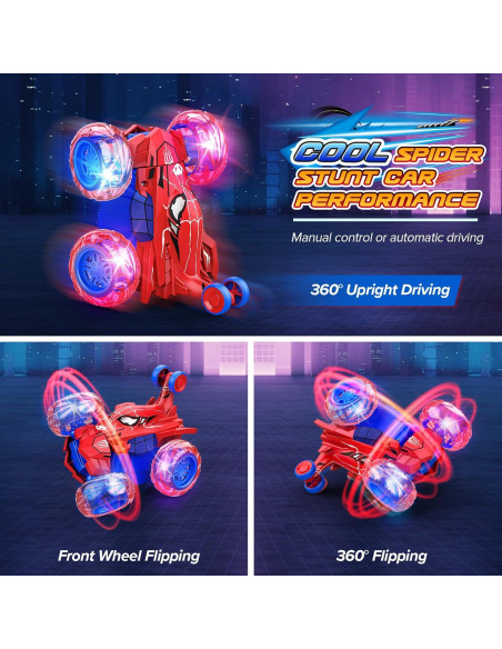 Coche RC Acrobático HCHILDHOOD 2.4GHz con Ruedas LED