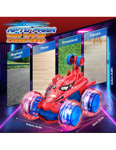 Coche RC Acrobático HCHILDHOOD 2.4GHz con Ruedas LED