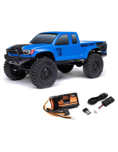 Caminón RC Axial 1/24 SCX24 Base Camp 4x4 Azul RTR