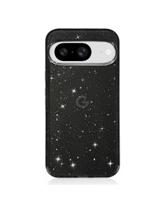 Funda Transparente Brillante Tuokiou para Google Pixel 8 - Negro