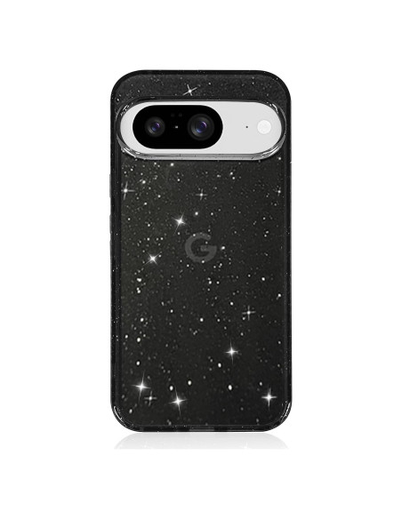 Funda Transparente Brillante Tuokiou para Google Pixel 8 - Negro