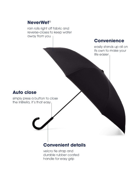 Paraguas Inverso Totes InBrella Automático 119 cm Resistente