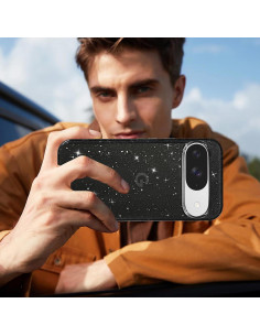Funda Transparente Brillante Tuokiou para Google Pixel 8 - Negro 2