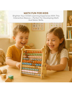 Ábaco de Madera para Niños - Juguete Matemático 24x8.2x28.5cm 2