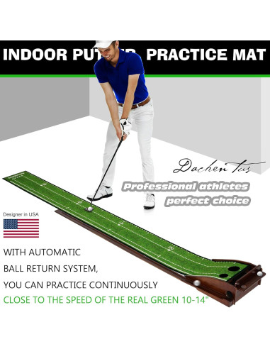 Alfombra de Putting Dachenus 2 Huecos 30x305 cm con Devolución