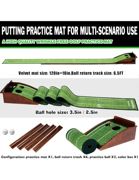 Alfombra de Putting Dachenus 2 Huecos 30x305 cm con Devolución