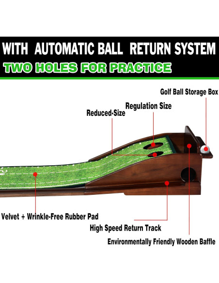 Alfombra de Putting Dachenus 2 Huecos 30x305 cm con Devolución