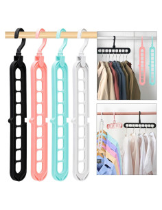 Perchas Mágicas HEYHOUSE 6 Piezas Multicolor para Closet