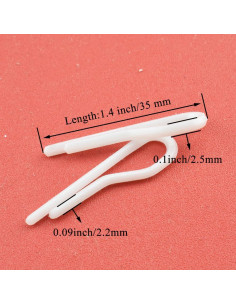 Clip de Cocodrilo HAHIYO 200 Pcs Blanco 35 mm Sin Dientes 2