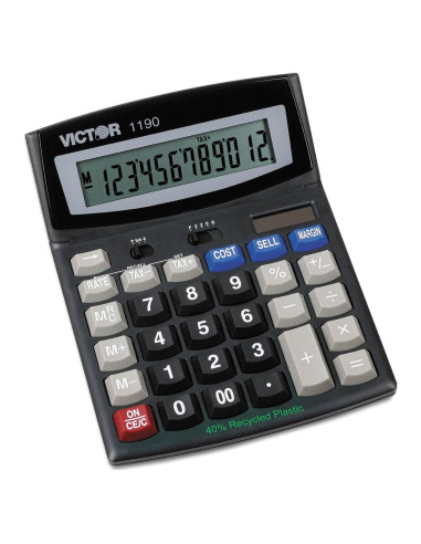 Calculadora de Escritorio VICTOR 1190 LCD 12 Dígitos