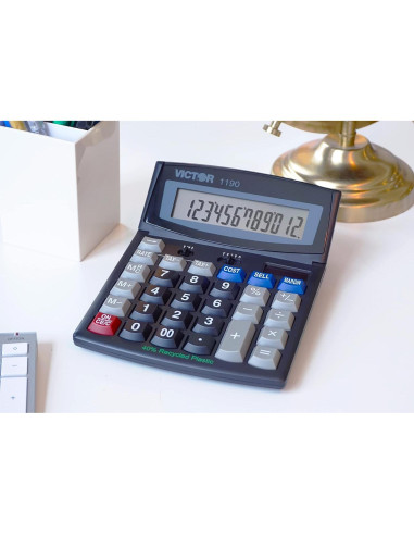 Calculadora de Escritorio VICTOR 1190 LCD 12 Dígitos