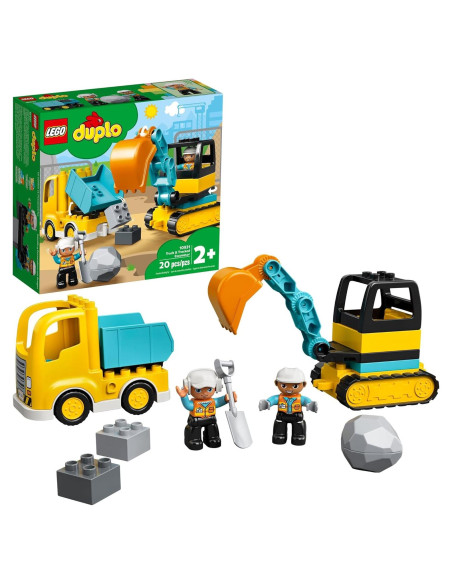 LEGO DUPLO Camión y Excavadora de Oruga 10931 Juguete 2-4 Años