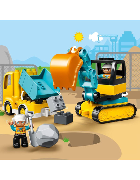 LEGO DUPLO Camión y Excavadora de Oruga 10931 Juguete 2-4 Años