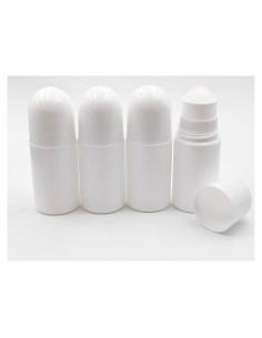 4 Botellas Roll-on Reutilizables 50mL YYNGJCK Blancas