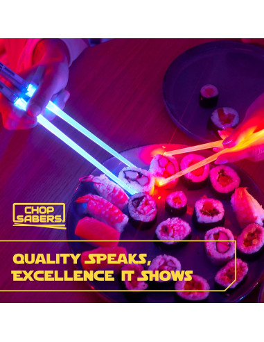 Palillos de Sable de Luz LED ChopSabers 26 cm 8 Modos Color