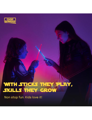 Palillos de Sable de Luz LED ChopSabers 26 cm 8 Modos Color