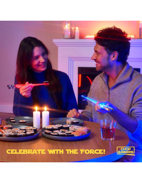 Palillos de Sable de Luz LED ChopSabers 26 cm 8 Modos Color