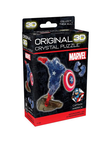 Rompecabezas 3D BePuzzled Capitán América 14.6x9.5 cm