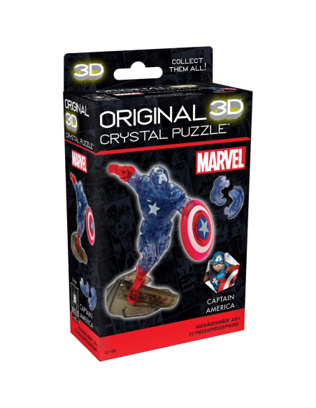 Rompecabezas 3D BePuzzled Capitán América 14.6x9.5 cm