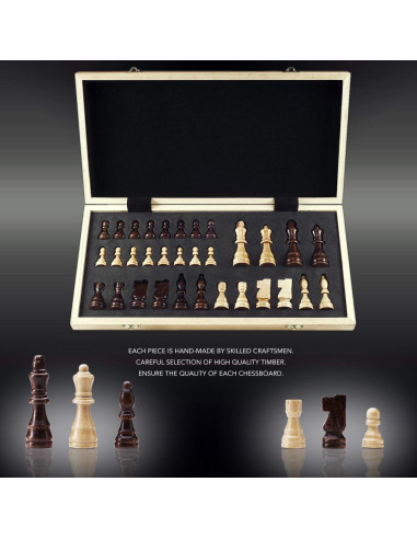 Juego de Ajedrez AMEROUS Magnético Plegable 39.6x39.6cm