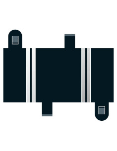 Scalextric C8236 Pista Recta Corta 20 cm - 2 Piezas