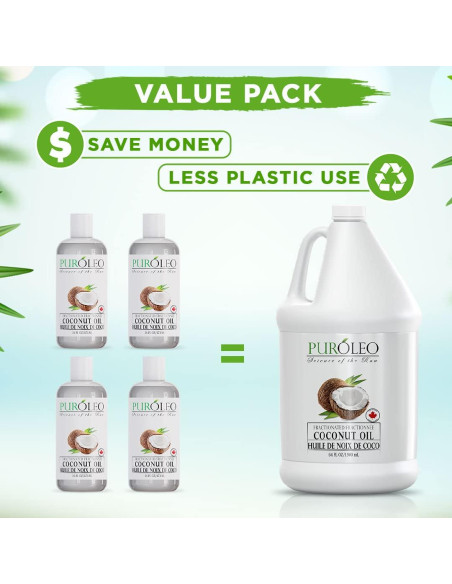 Aceite de Coco Fraccionado PUROLEO 1900 ML 100% Natural