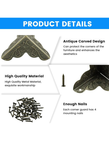 Protector de Esquinas Triangular SDTC Tech 12 Piezas Bronce