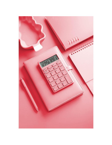 Calculadora UNIONE Beige de Bolsillo y Escritorio LCD