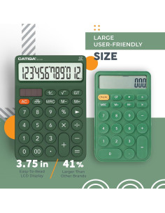 Calculadora de Escritorio CATIGA SD-1292 12 Dígitos Solar 2