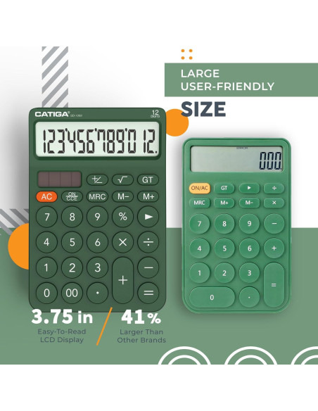 Calculadora de Escritorio CATIGA SD-1292 12 Dígitos Solar