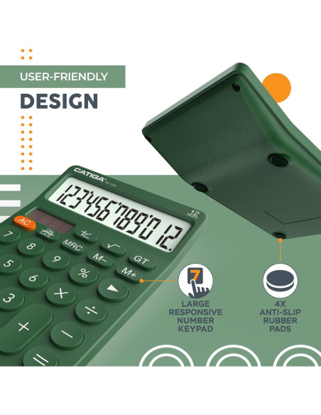Calculadora de Escritorio CATIGA SD-1292 12 Dígitos Solar