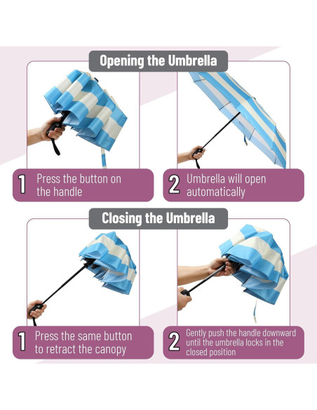 Paraguas Compacto Mr. Pen Automático a Prueba de Viento