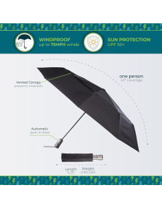 Paraguas Plegable Totes 43 cm Automático UV 50+ 2