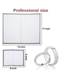 Paño de Limpieza de Joyería PINGMIC - 6 Pcs, Algodón Suave 2