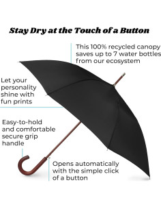 Paraguas Totes Automático Verde Oliva 121 cm Mango de Madera 2