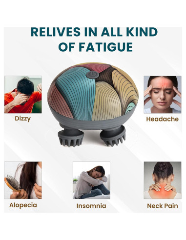 Masajeador de cuero cabelludo Eilison EHM-02MC a prueba de agua