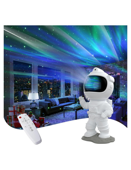 Proyector de Estrellas Itayak Astronauta Aurora 360 Luz Nocturna