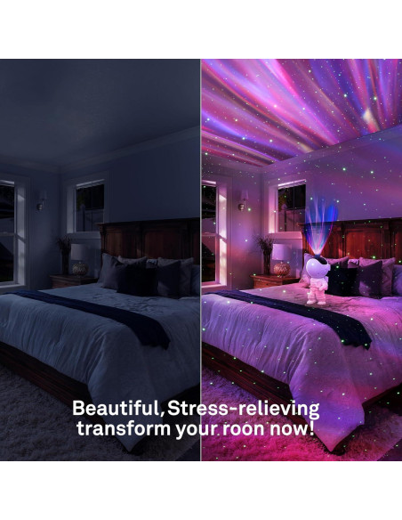 Proyector de Estrellas Itayak Astronauta Aurora 360 Luz Nocturna