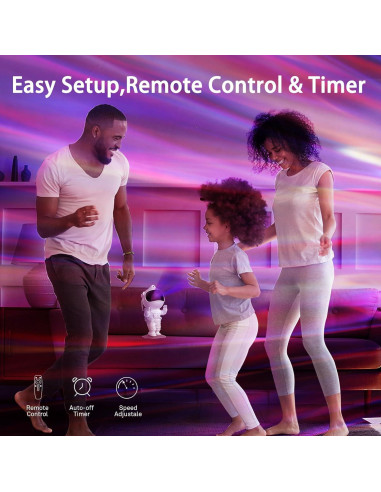 Proyector de Estrellas Itayak Astronauta Aurora 360 Luz Nocturna