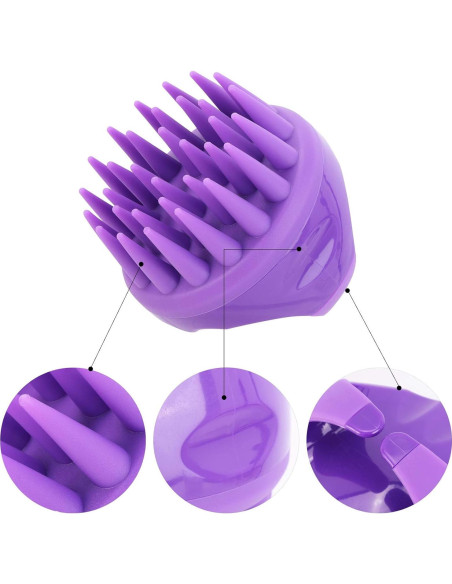 Cepillo de Champú de Silicona BTYMS para Cuero Cabelludo 8.89cm