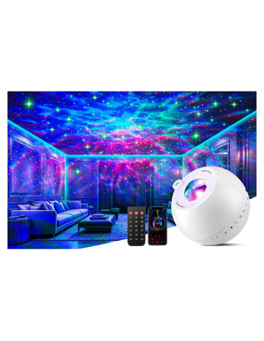 Proyector Galaxy 5 en 1 TK.CO. para Dormitorio, 15 Colores